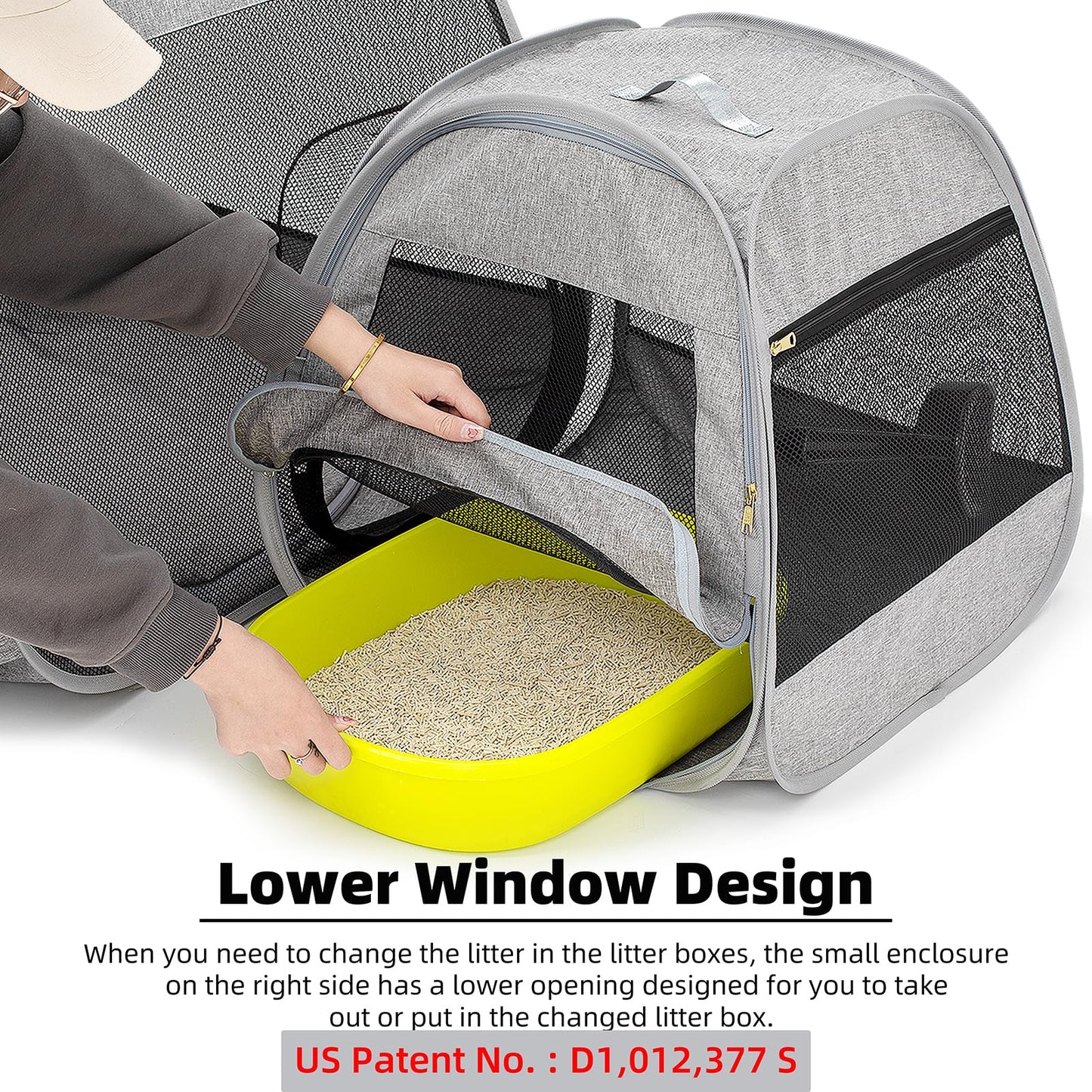 Tenrai Portable Cat Playpen, Trapezoidal Design for Better Standing, Foldable Pet Tent for Indoor and Outdoor Use of Kitten and Puppy, Dog Play Enclosure, Cat Houses & Condos