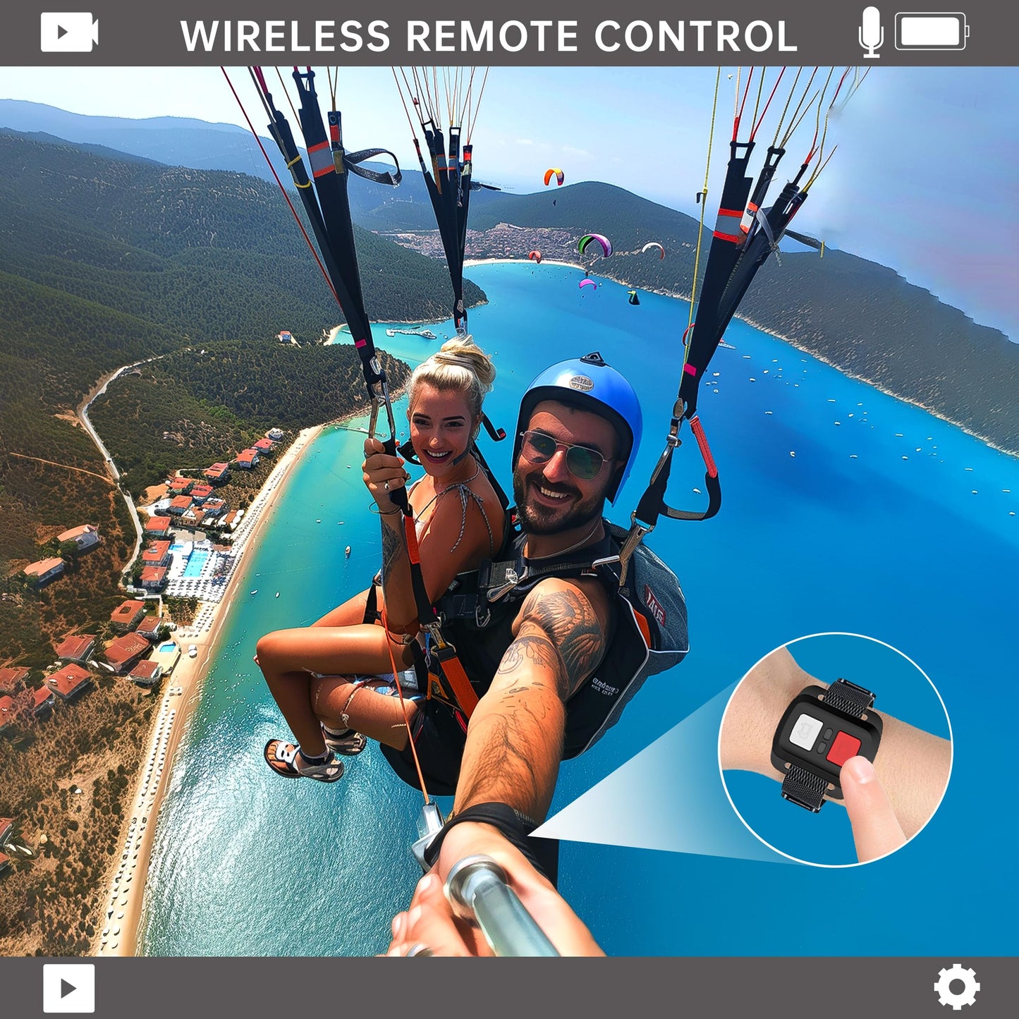 ODDV 4K60FPS 30MP Action Camera with Front LCD and Touch Rear Screens, Underwater Camera with 64GB Memory Card, 132FT Waterproof Camera, EIS, 5X Zoom, WiFi Remote Control（Black）