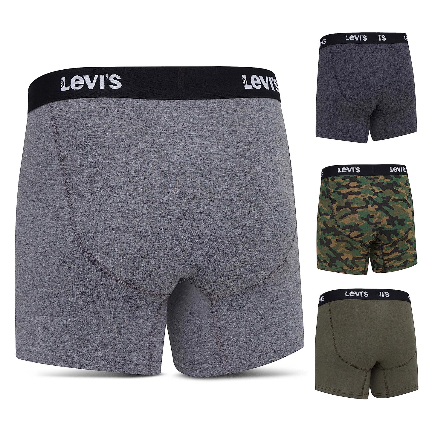 Levi's Mens Boxer Briefs Breathable Stretch Underwear 4 Pack